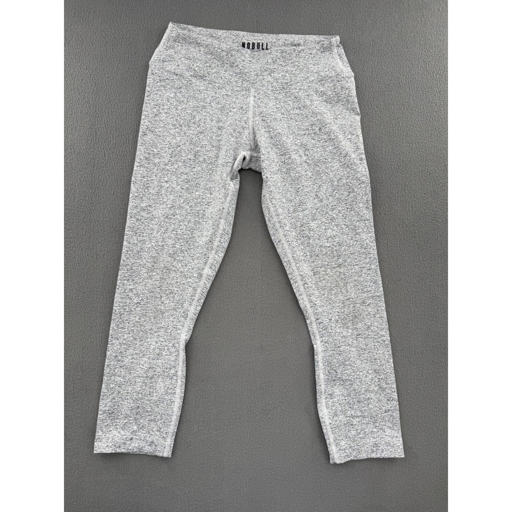 NOBULL Leggings S Gray Heathered Cropped Athletic Pants Sporty Gymwear Training